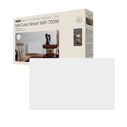 Mill COLOR700WIFI4 Color Panel Heater, Paintable, 700 W, Wifi+App control, White