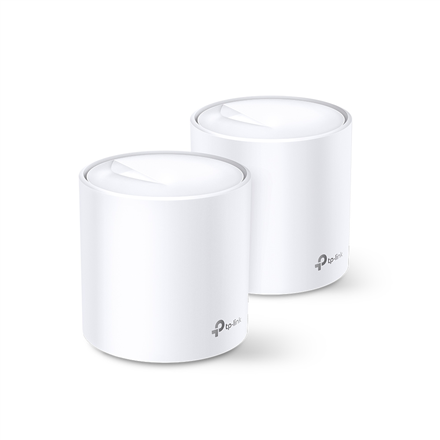 TP-LINK | AX1800 Whole Home Mesh Wi-Fi 6 System | Deco X20 (2-pack) | 802.11ax | 1201+574 Mbit/s | 10/100/1000 Mbit/s | Ethernet LAN (RJ-45) ports 2 | Mesh Support Yes | MU-MiMO Yes | No mobile broadband | Antenna typ...