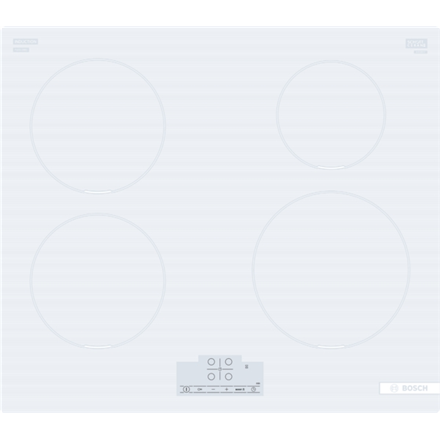 Bosch | Hob | PUE612BB1J | Induction | Number of burners/cooking zones 4 | Touch | Timer | White