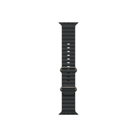 Apple | 49mm Black Ocean Band - Natural Titanium Finish
