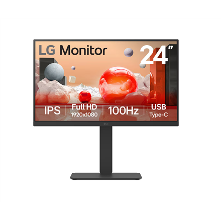 LG | 24BA650-B | 23.8 " | IPS | 16:9 | 100 Hz | 5 ms | 1920 x 1080 pixels | 250 cd/m² | HDMI ports quantity 1 | Black