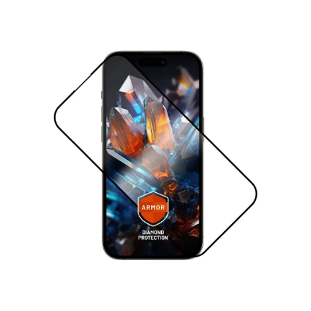 Fixed Armor | Screen protector | Apple | iPhone 15/iPhone 16 | Tempered glass | Black