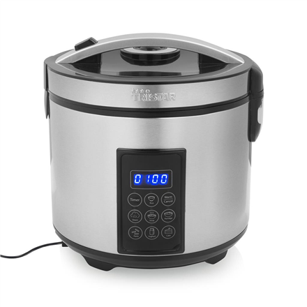 Tristar | Digital Rice and Steam Cooker | RK-6138 | 900 W | 2.2 L | Number of programs 7 | Grey