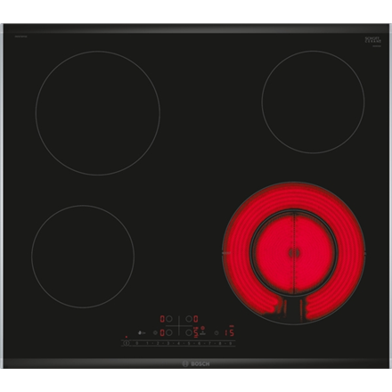 Bosch | Hob | PKF675FP2E Series 6 | Vitroceramic | Number of burners/cooking zones 4 | DirectSelect | Timer | Black