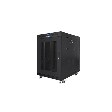 Lanberg | Rack cabinet 19" free-standing 15U/800x1000 (flat pack) with mesh door, LCD | FF01-8015-23BL | Black