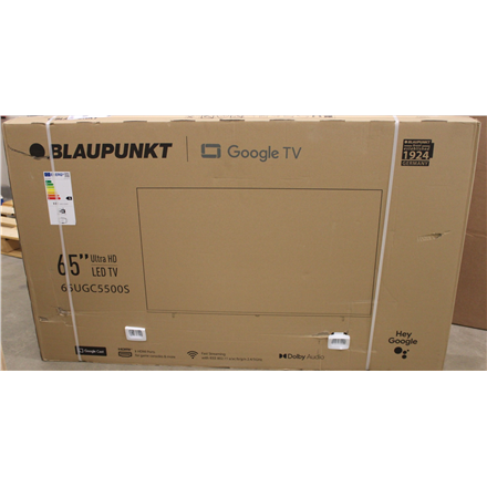 SALE OUT. Blaupunkt 65UGC5500S 65" (164cm) 4K Ultra HD Google TV | SALE OUT. Blaupunkt 4K TV | 65UGC5500S | 65 | Smart TV | Google TV | UHD | DAMAGED PACKAGING