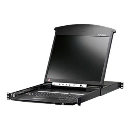 Aten | 1-Local/Remote Share Access 8-Port Cat 5 Dual Rail 17" LCD KVM over IP Switch with Daisy-Chain Port | KL1508AIMA-AG