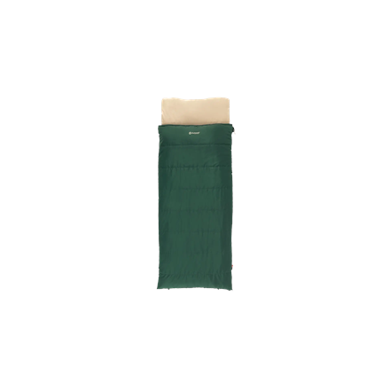 Outwell Contour Prime Green | Sleeping Bag | 220 x 85 cm | Temperature -13 to 16 °C | 2-way L-shape open-end with auto lock