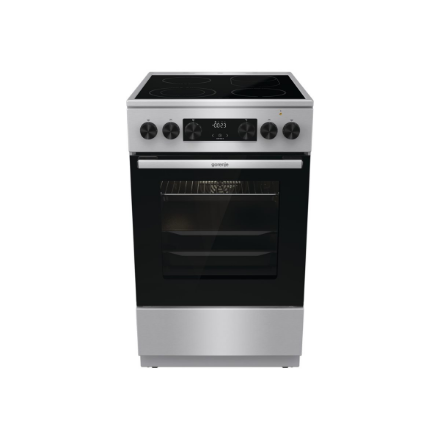 Gorenje | Cooker | GECS5C70XA | Hob type Vitroceramic | Oven type Electric | Stainless steel | Width 50 cm | Depth 59.4 cm | Grilling | LED | Energy efficiency class A | 70 L