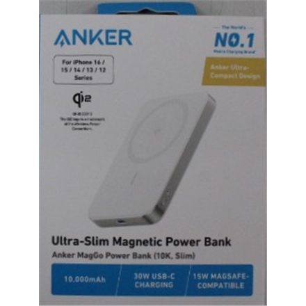 SALE OUT. | Anker Power Bank | MagGo | 10000 mAh | White | DEMO