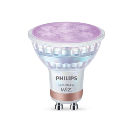 Philips Smart WFB 50W GLASS 922-65 RGB 2PF/6 | GU10 | 4.7 W | Full colour and warm to cool | Bluetooth, Wi-Fi