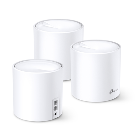 TP-LINK | AX3000 Whole Home Mesh Wi-Fi 6 System | Deco X60(3-pack) | 802.11ax | 575+2400 Mbit/s | Ethernet LAN (RJ-45) ports 2 | Mesh Support Yes | MU-MiMO Yes | Antenna type Internal