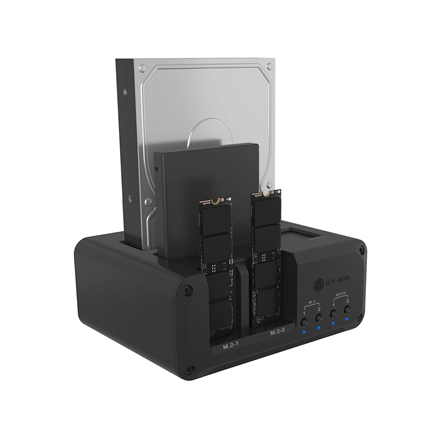 Raidsonic 4-bay Enclosure for 2x M.2 NVMe and 2x 2.5"/3.5" HDD/SSD | IB-2925MS-CU31