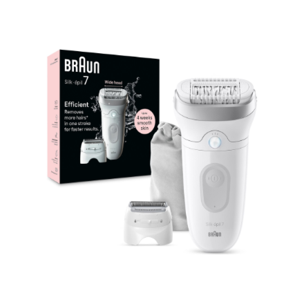 Braun Silk-épil 7 SE7-041 Epilator, Wet & Dry, White/Grey