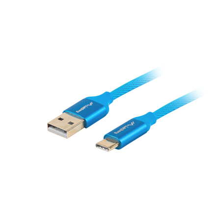 Lanberg | USB Type-C to USB Type-A 2.0 Cable Blue QC 3.0 Premium, 1.8 m | CA-USBO-22CU-0018-BL | USB Type-C to USB Type-A
