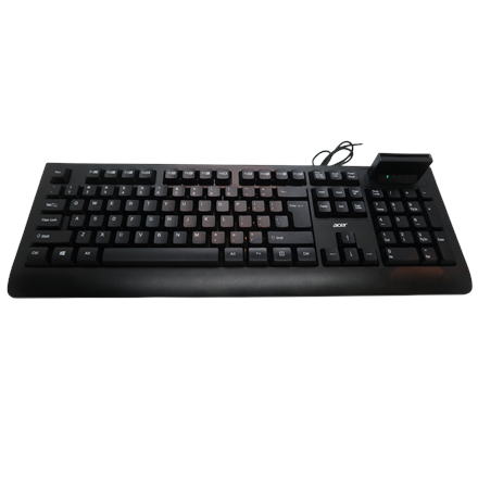 Acer AKW320 | Keyboard | Wired | US | Smart Card Reader | Black | Retil pack