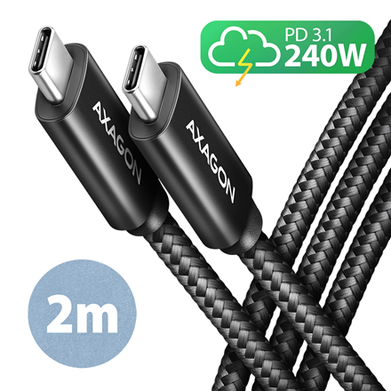 AXAGON | Data and charging USB 480Mbps cable, 2 m | BUCM2-CM20AB | USB-C to USB-C