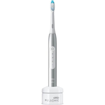 Oral-B Pulsonic Slim Luxe 4000 Sonic | Electric Toothbrush | Rechargeable | For adults | Number of brush heads included 1 | Number of teeth brushing modes 3 | Platinum