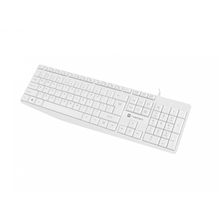 Natec | Keyboard | Nautilus NKL-1951 | Keyboard | Wired | US | White