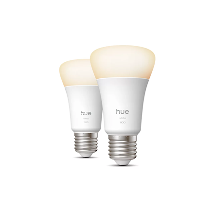 Philips Hue W 1100 A60 2P EU | E27 | 9.5 W | Soft white light | Bluetooth and Zigbee