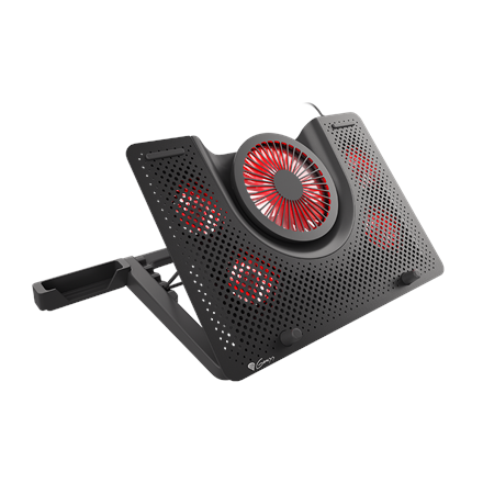 GENESIS Laptop cooling pad, OXID 550 15.6-17.3 5 FANS, LED LIGHT, 1 USB | Genesis | Laptop cooling pad, OXID 550 | 400 x 280 x 55 mm | Black