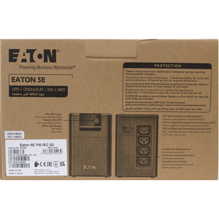 SALE OUT. Eaton UPS 5E Gen2 700I IEC | SALE OUT. | Eaton | UPS | 5E Gen2 700I IEC | 700 VA | 360 W | DAMAGED PACKAGING