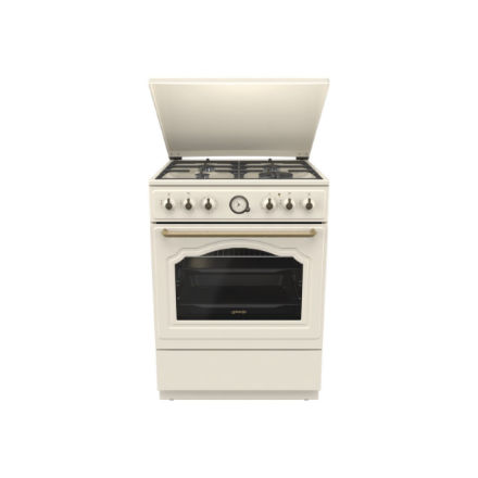Gorenje Cooker | GKS6C71CLI | Hob type Gas | Oven type Electric | Gold | Width 60 cm | Depth 60 cm | Energy efficiency class A | 71 L