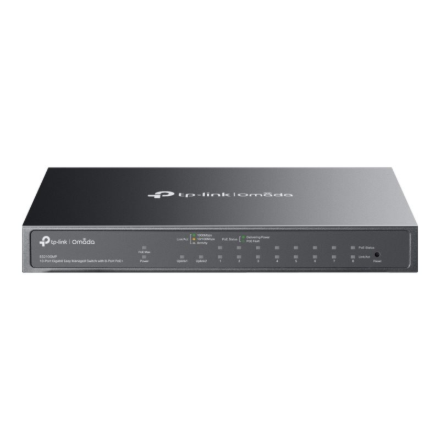 TP-LINK ES210GMP Omada 10-Port Gigabit Easy Managed Switch with 8-Port PoE+ | TP-LINK
