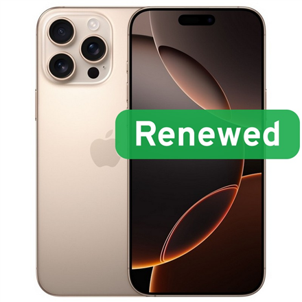 Apple Renewed Grade A | Apple iPhone 16 Pro Max | Desert Titanium | 6.9 " | OLED | 256 GB | 5G | iOS