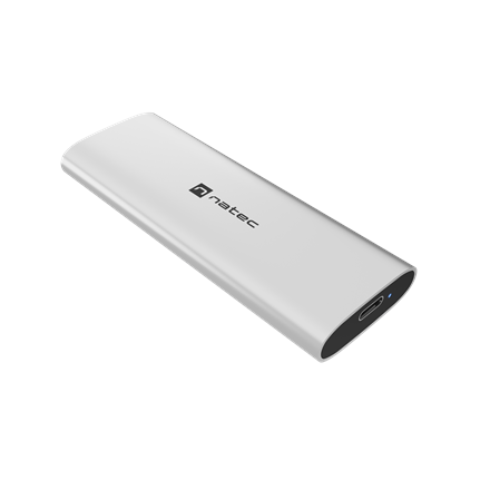 Natec | Rhino M.2 NVME Lite USB-C External, Gen 2 Steel Arctic Silver | Solid-state drive interface NVMe