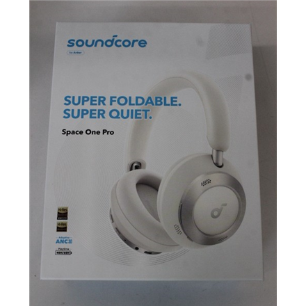 SALE OUT. Anker Soundcore Foldable Headphones | Space One Pro | Bluetooth | Over-ear | Microphone | Cream White | DEMO | Warranty 24 month(s) | Wireless