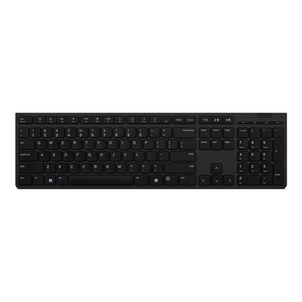 Lenovo | Professional Wireless Rechargeable Keyboard | Keyboard | Wireless | Lithuanian | Scissors switch keys | Grey