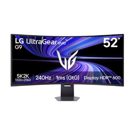 LG UltraGear evo G9 52G930B-B | 52 " | VA | WUHD | 21:9 | 240 Hz | 1 ms | 5120 x 2160 pixels | 400 cd/m² | Black