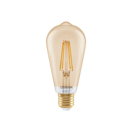 Osram SMART+ MATTER Filament Dimmable Classic Edison 53 824 Gold | E27 | 6 W | Warm White | Wi-Fi
