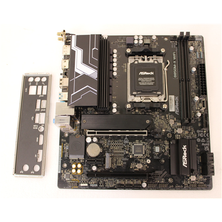 SALE OUT. ASRock B850M-X WIFI | Processor family AMD | Processor socket AM5 | DDR5 | Supported hard disk drive interfaces SATA, M.2 | Number of SATA connectors 4 | USED, REFURBISHED, WITHOUT ANTENA. ACCESSORIES, ONLY...