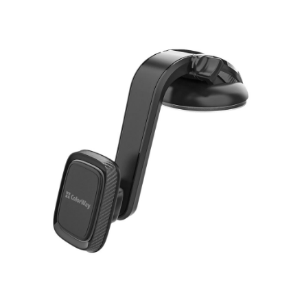 ColorWay | Magnetic Car Holder For Smartphone | Dashboard-2 | Adjustable | Magnetic | Gray | Panel or windshield mounting using a suction cup with a gel adhesive base. Fixing the smartphone with a plate that is glued...