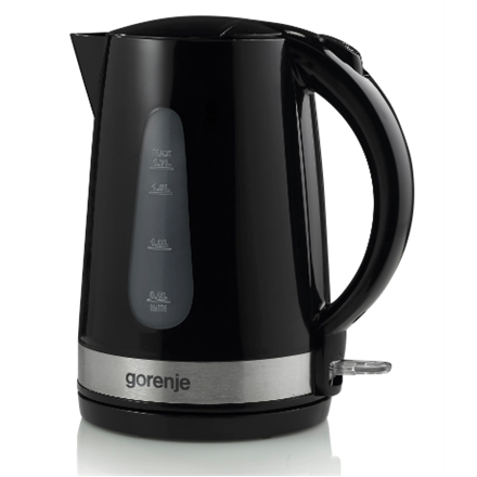 Gorenje | Kettle | K17BK | Standard | 2200 W | 1.7 L | Plastic/Metal | 360° rotational base | Black