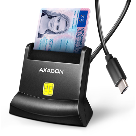AXAGON USB-C Smart card StandReader | CRE-SM4NC