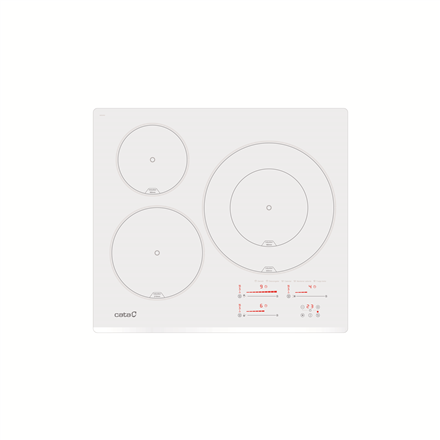 CATA Hob | INSB 6030 WH | Induction | Number of burners/cooking zones 3 | Slider touch | White