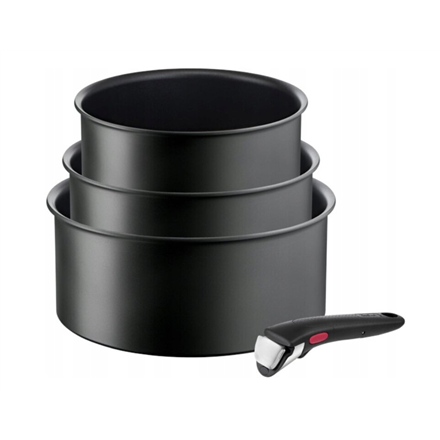 TEFAL Pot Set, 4 pcs | L7649453 Ingenio Ultimate | Aluminum | Black