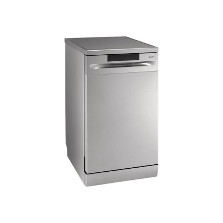 Gorenje Dishwasher | GS520E15S | Free standing | Width 45 cm | Number of place settings 9 | Number of programs 5 | Energy efficiency class E | Display | AquaStop function | Grey