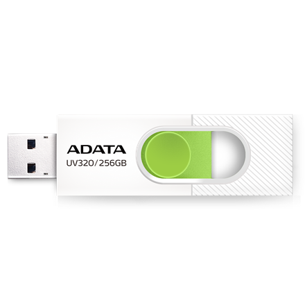 ADATA | USB Flash Drive | UV320 | 256 GB | USB Type-A | White/Green