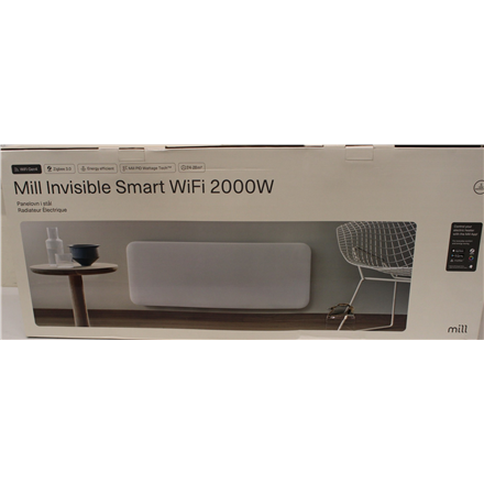 SALE OUT. Mill PA2000WIFI4 Panel Heater with WiFi Gen 4 2000 W Suitable for rooms 24-28 m², White, IPX4 | Mill Invisible Smart WiFi Heater | PA2000WIFI4 | Panel Heater | 2000 W | Suitable for rooms up to 24-28 m² | Wh...