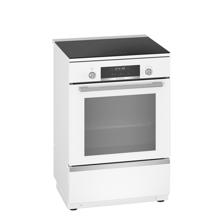 Bosch | Cooker | HLS79W321U Series 6 | Hob type Induction | Oven type Electric | White | Width 60 cm | Depth 60 cm | Grilling | LCD | Energy efficiency class A | 63 L