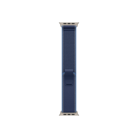 Apple 49mm Blue/Bright Blue Trail Loop - M/L - Natural Titanium Finish | Apple