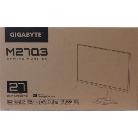 SALE OUT. Gigabyte Gaming Monitor 27" M27Q3 EK | SALE OUT. | Gigabyte M27Q3 EK | 27 " | IPS | QHD | 300 Hz | 1 ms | 2560 x 1440 pixels | 400 cd/m² | HDMI ports quantity 2 | Warranty 36 month(s) | DAMAGED INNER PACKAGI...