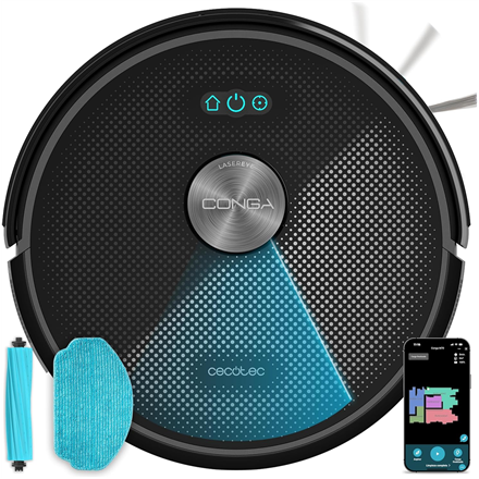 Cecotec Robot Vacuum Cleaner | Conga M70 | Wet&Dry | Operating time (max) 250 min | 4500 mAh | Dust capacity 400 L | 20000 Pa | Black