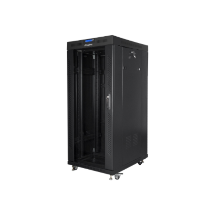 Lanberg | Rack cabinet 19" free-standing 27U/800x1000 (flat pack) with glass door, LCD | FF01-8027-12BL | Black