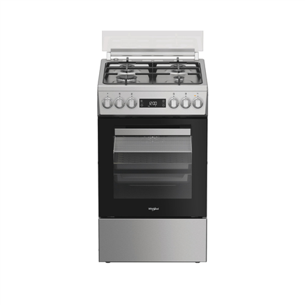 Whirlpool Cooker | W5G8LMX | Hob type Gas | Oven type Electric | Stainless Steel | Width 50 cm | Depth 60 cm | Energy efficiency class A | 60 L