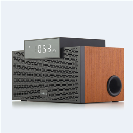 Edifier | Multifunctional 2.1 Alarm Clock Bluetooth Speaker | MP260 | RMS 12 + 2×4 W | Bluetooth | Portable | Black/Brown